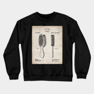 Brush Patent - Hair Stylist Beauty School Decor Art - Antique Crewneck Sweatshirt